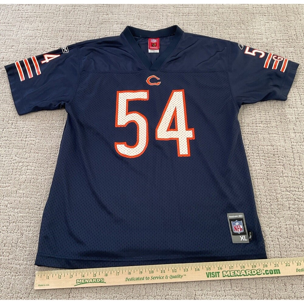 Youth Boys Sz XL NFL Chicago Bears #54 Brian Urlacher Blue Reebok Jersey